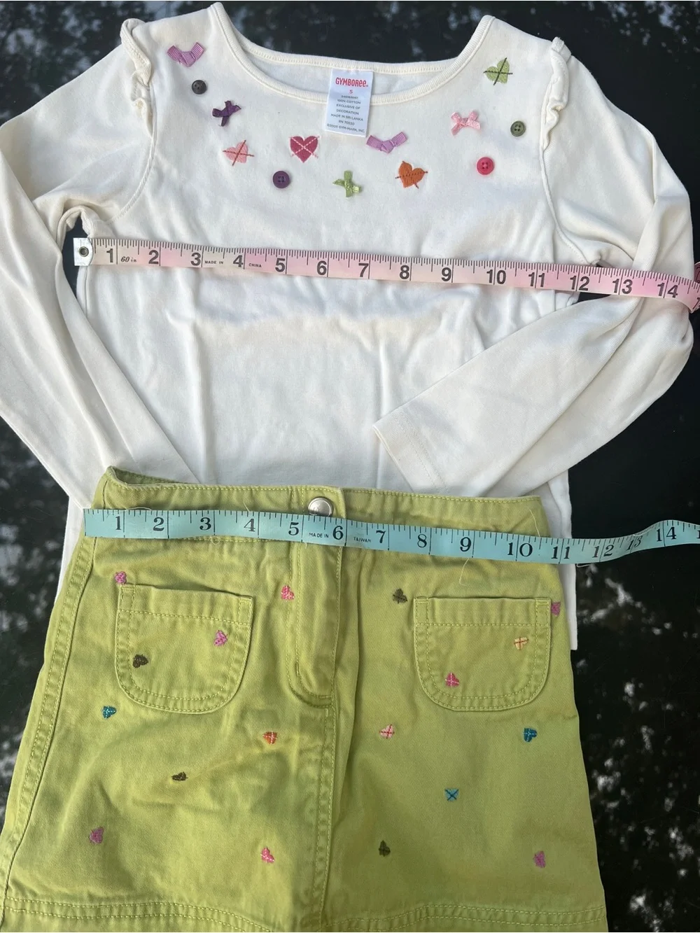 Vintage Gymboree 2007 Harvest Leaves Outfit Set 5T LS Top & Skort Y2K HTF